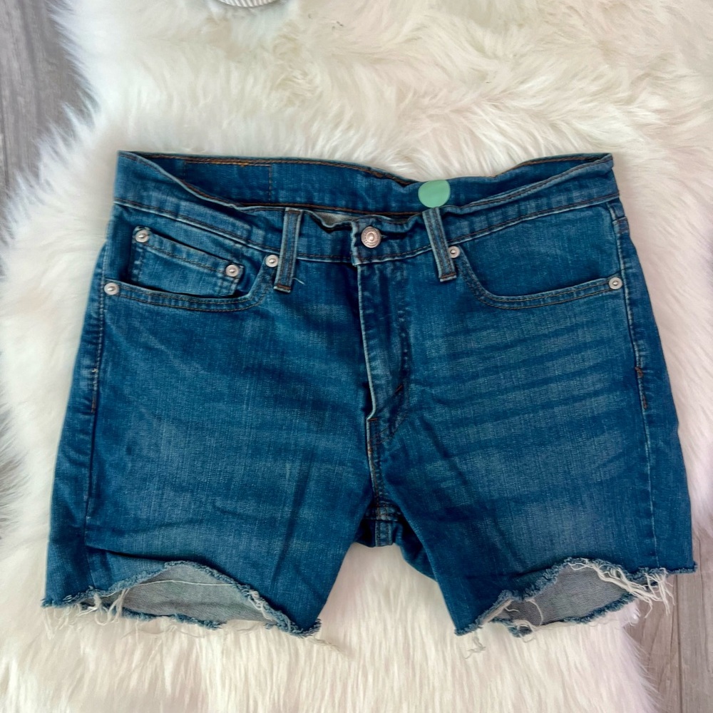 LEVI’S | Women’s Cut Off Distressed Jean Denim Shorts (32/14)